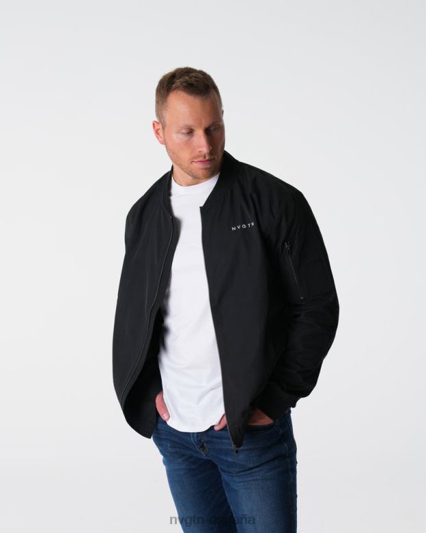 tapas hombres NVGTN HB2N2782 negro chaqueta de bombardero