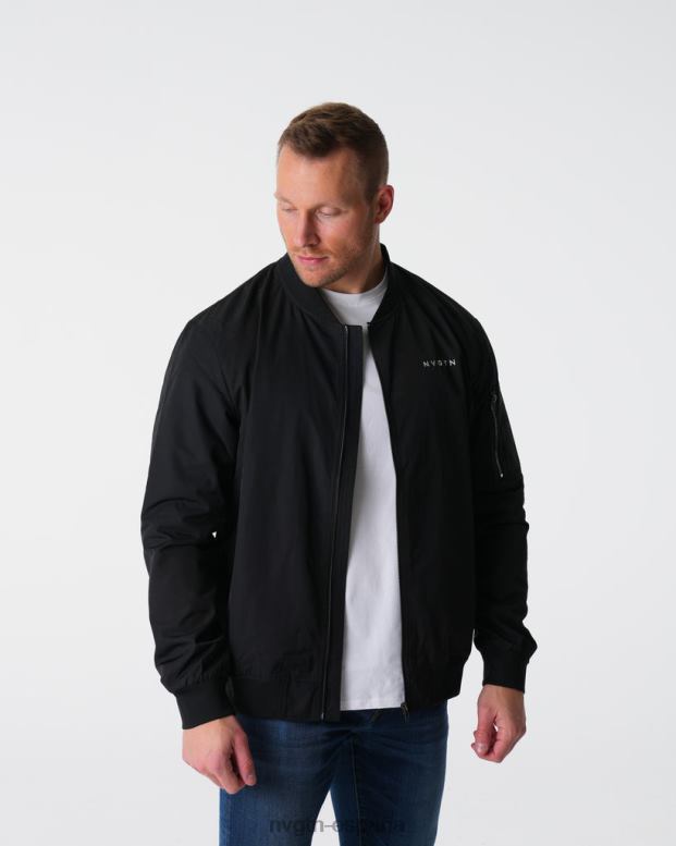 tapas hombres NVGTN HB2N2782 negro chaqueta de bombardero