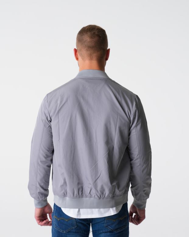 tapas hombres NVGTN HB2N2783 gris chaqueta de bombardero
