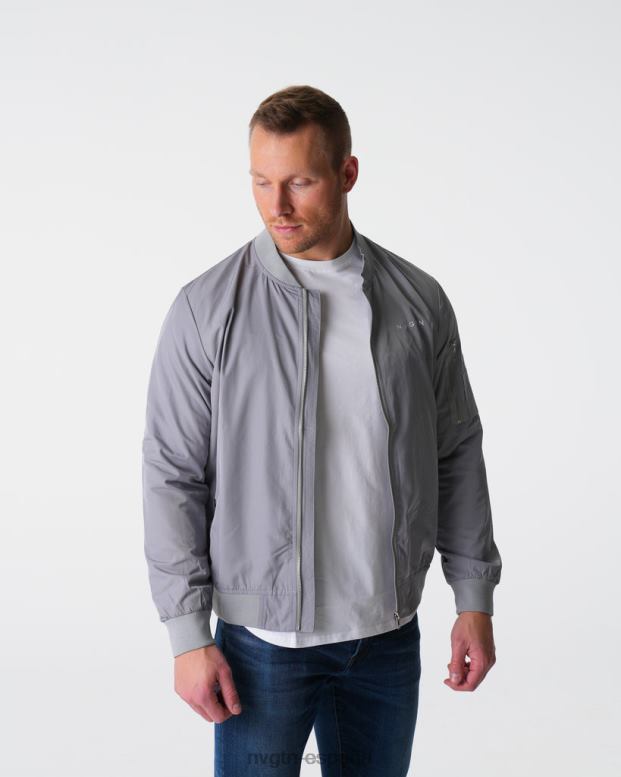 tapas hombres NVGTN HB2N2783 gris chaqueta de bombardero
