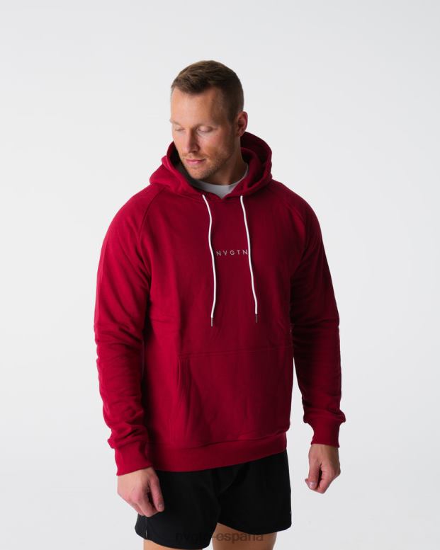 tapas hombres NVGTN HB2N2787 carmesí sudadera con capucha