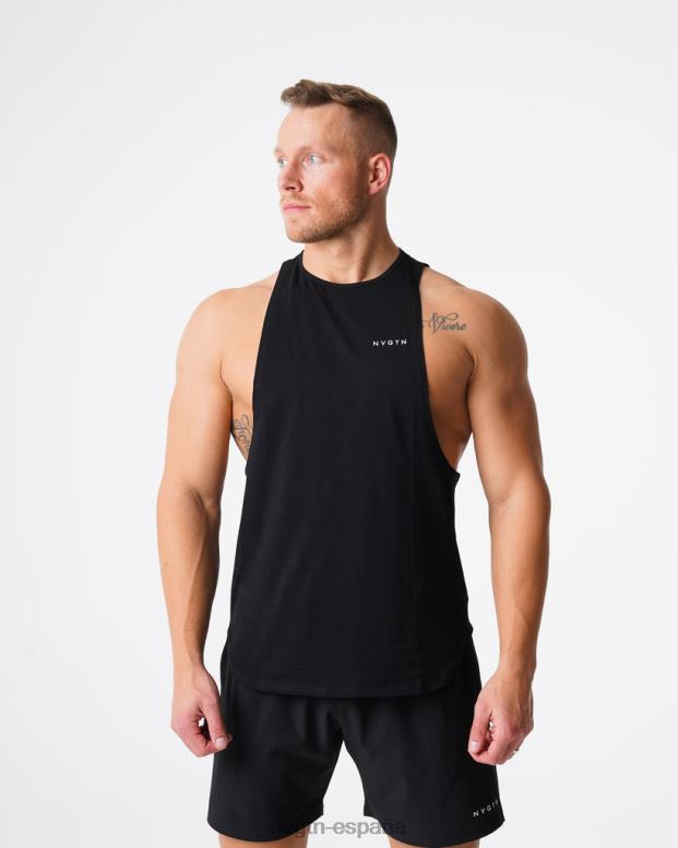 tapas hombres NVGTN HB2N2772 negro tanque de borde de pulso
