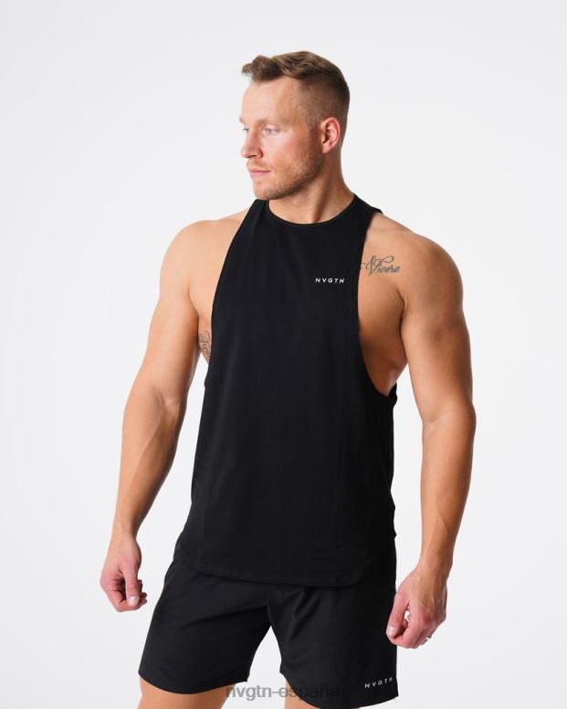 tapas hombres NVGTN HB2N2772 negro tanque de borde de pulso