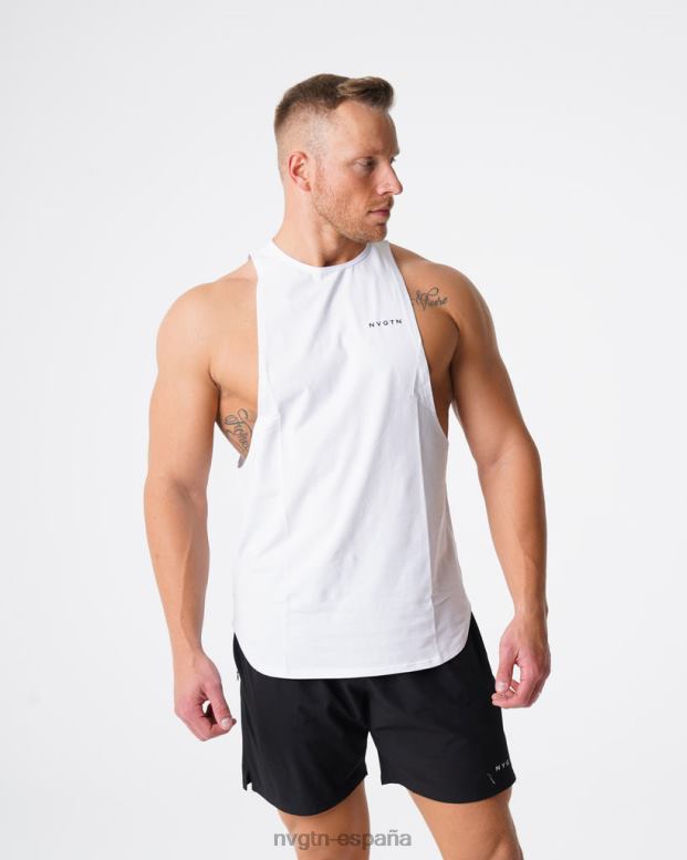 tapas hombres NVGTN HB2N2773 blanco tanque de borde de pulso