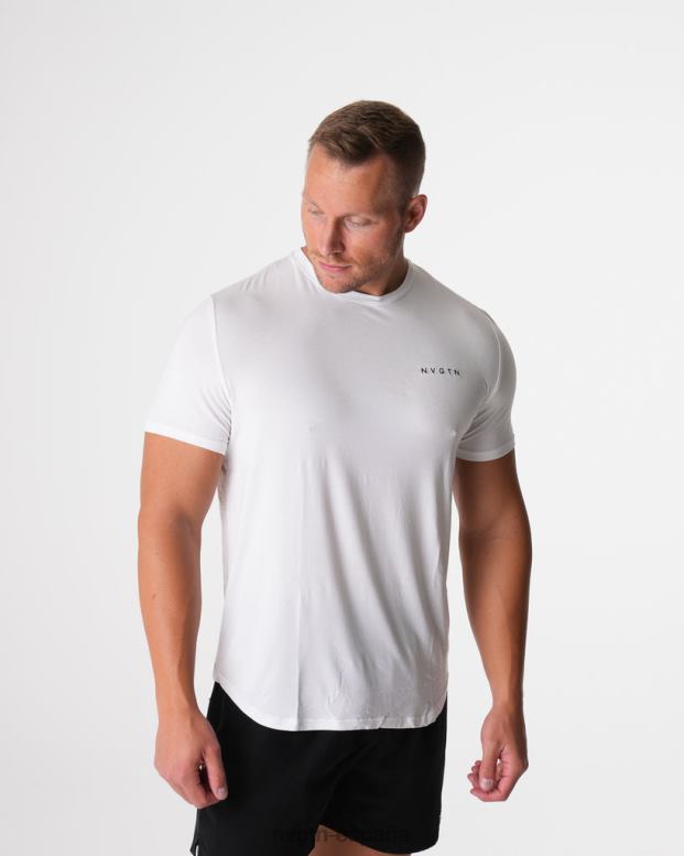 tapas hombres NVGTN HB2N2758 blanco camiseta ajustada técnica
