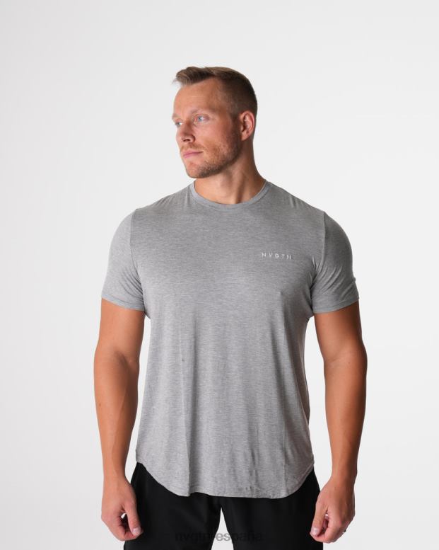 tapas hombres NVGTN HB2N2759 gris camiseta ajustada técnica
