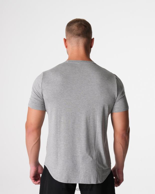 tapas hombres NVGTN HB2N2759 gris camiseta ajustada técnica