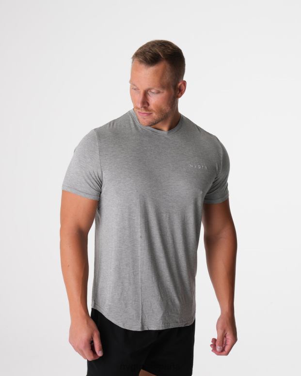 tapas hombres NVGTN HB2N2759 gris camiseta ajustada técnica