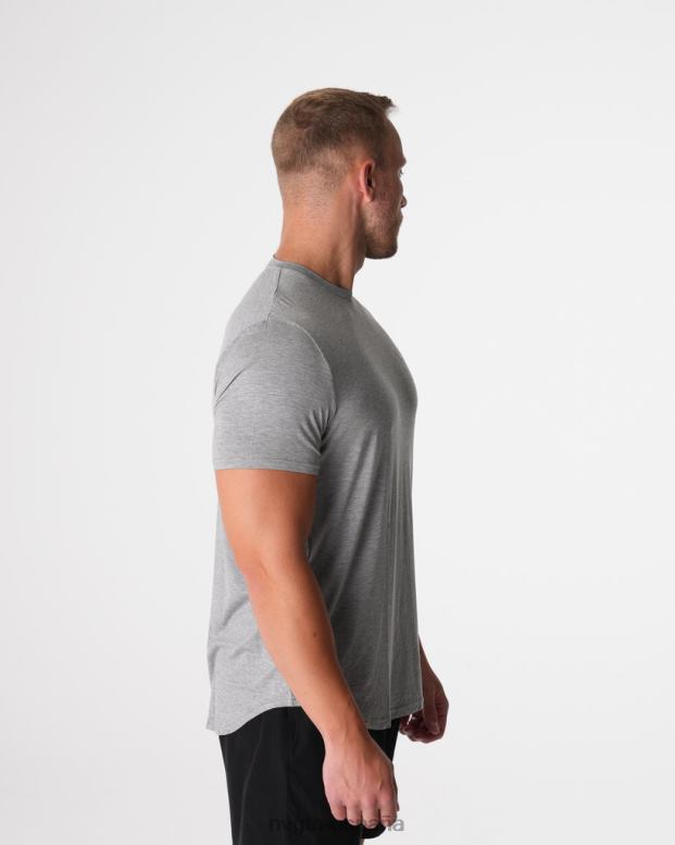 tapas hombres NVGTN HB2N2759 gris camiseta ajustada técnica