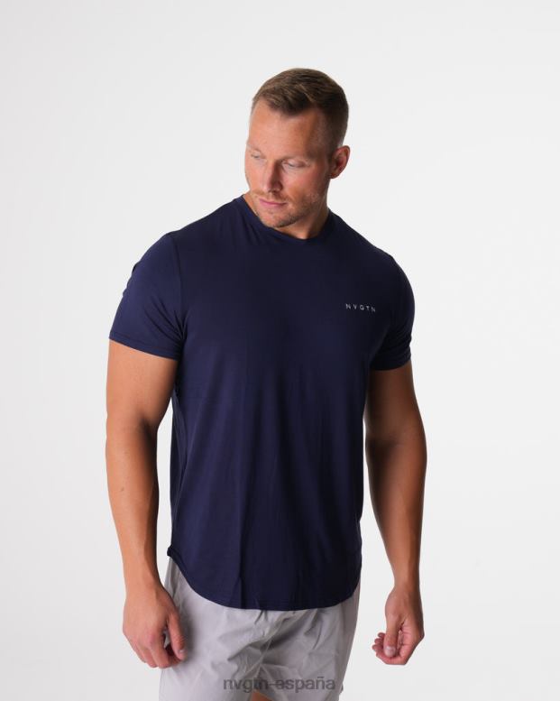 tapas hombres NVGTN HB2N2760 Armada camiseta ajustada técnica