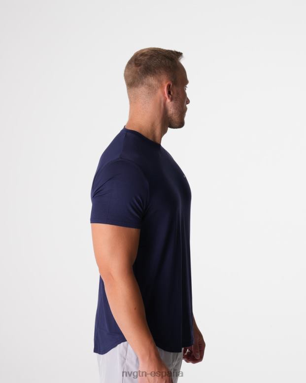 tapas hombres NVGTN HB2N2760 Armada camiseta ajustada técnica