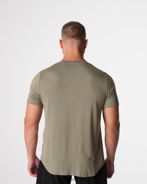 tapas hombres NVGTN HB2N2761 verde salvia camiseta ajustada técnica