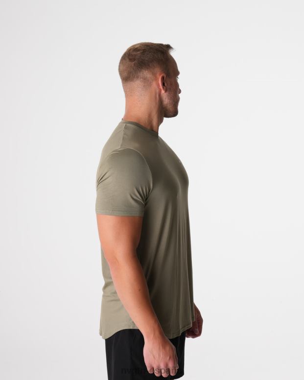 tapas hombres NVGTN HB2N2761 verde salvia camiseta ajustada técnica