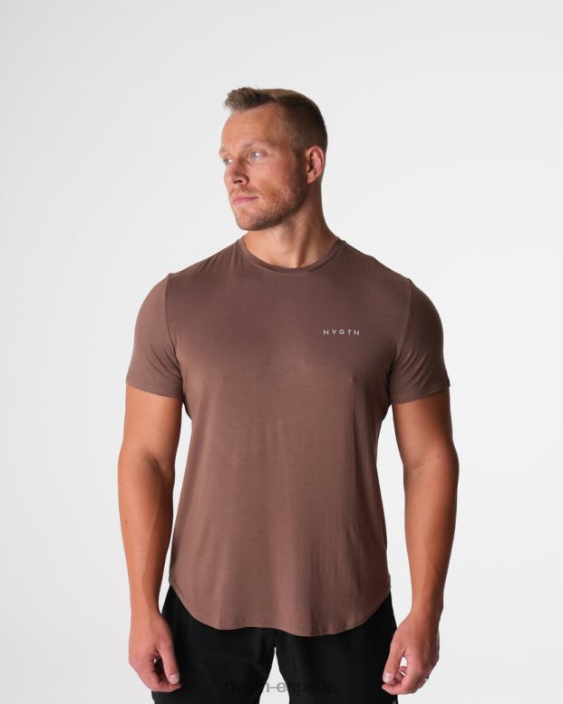 tapas hombres NVGTN HB2N2762 moca camiseta ajustada técnica