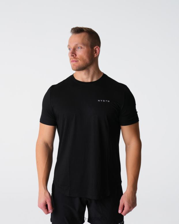 tapas hombres NVGTN HB2N2763 negro camiseta ajustada técnica