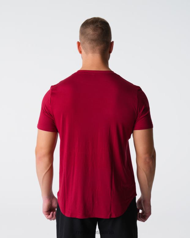 tapas hombres NVGTN HB2N2764 carmesí camiseta ajustada técnica
