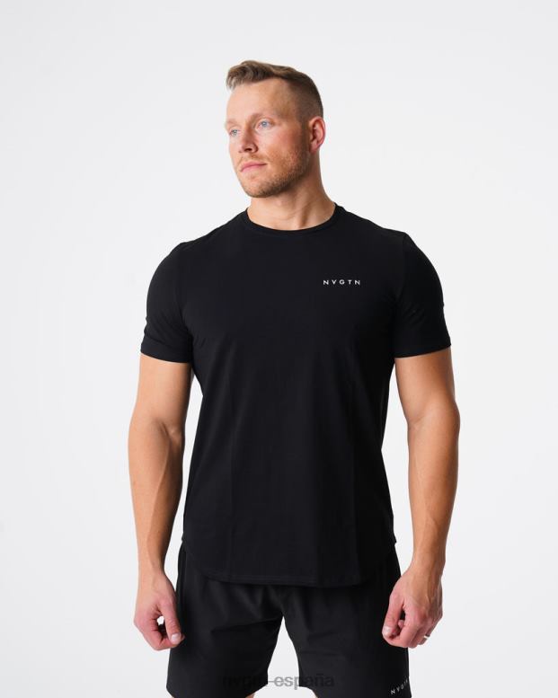 tapas hombres NVGTN HB2N2767 negro camiseta ajustada de pulso