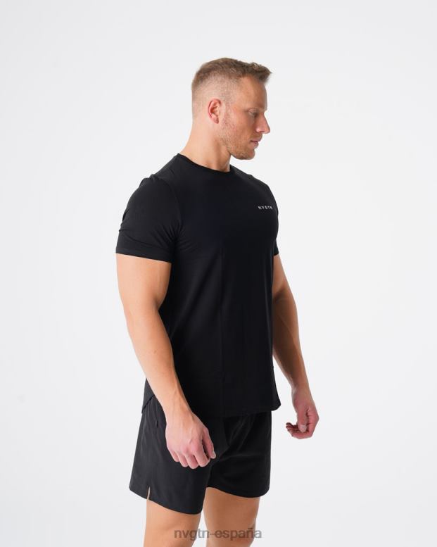 tapas hombres NVGTN HB2N2767 negro camiseta ajustada de pulso