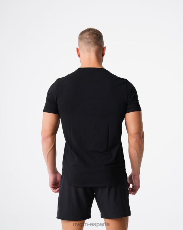 tapas hombres NVGTN HB2N2767 negro camiseta ajustada de pulso