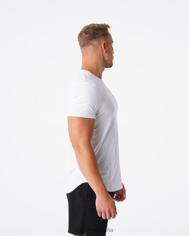 tapas hombres NVGTN HB2N2768 blanco camiseta ajustada de pulso