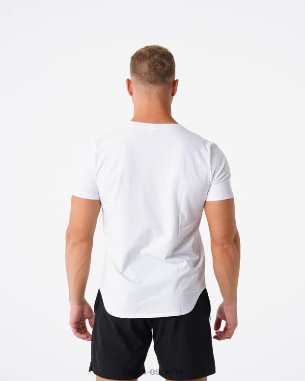 tapas hombres NVGTN HB2N2768 blanco camiseta ajustada de pulso