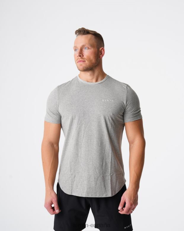 tapas hombres NVGTN HB2N2769 gris camiseta ajustada de pulso