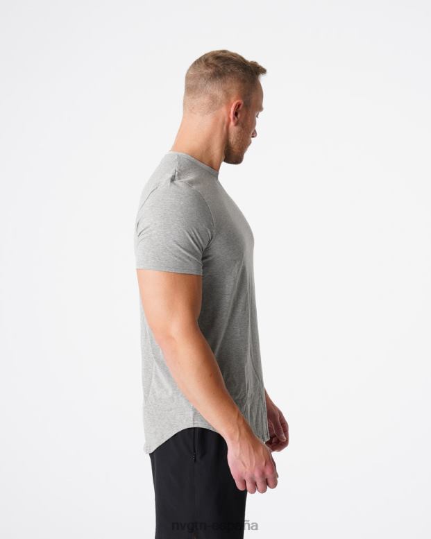 tapas hombres NVGTN HB2N2769 gris camiseta ajustada de pulso