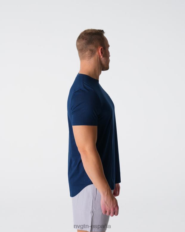 tapas hombres NVGTN HB2N2770 Armada camiseta ajustada de pulso