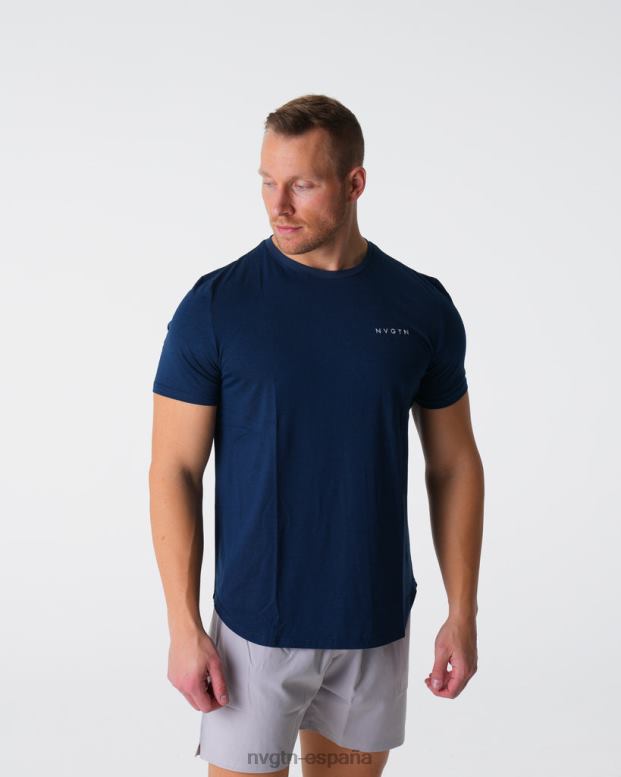 tapas hombres NVGTN HB2N2770 Armada camiseta ajustada de pulso