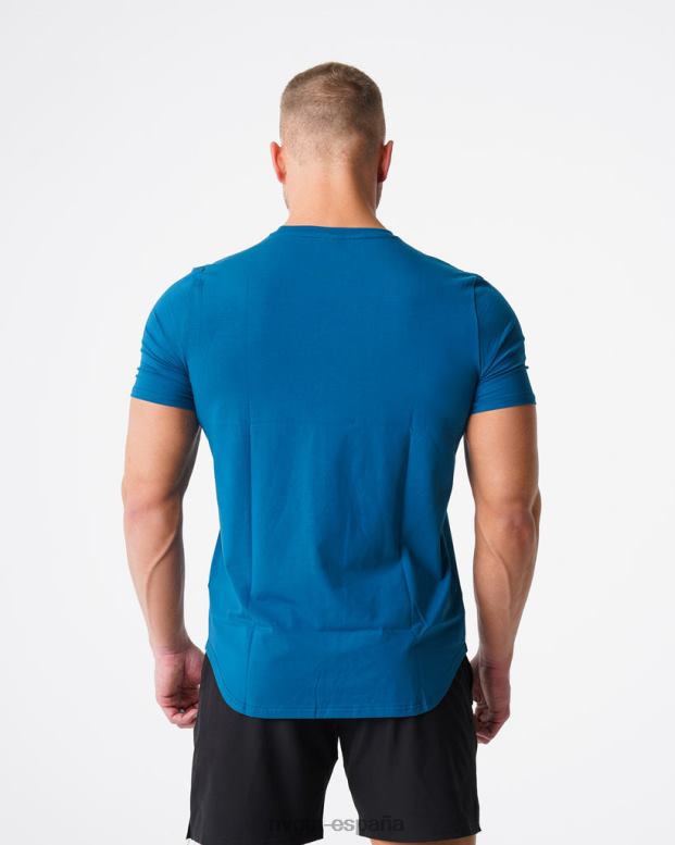 tapas hombres NVGTN HB2N2799 azul francés camiseta ajustada de pulso