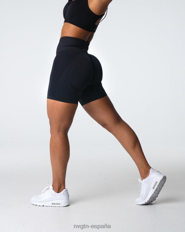 aptitud física mujer NVGTN HB2N2316 negro pantalones cortos sin costuras contorno 2.0