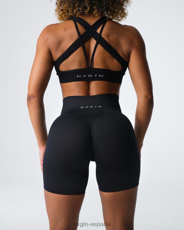 aptitud física mujer NVGTN HB2N2316 negro pantalones cortos sin costuras contorno 2.0