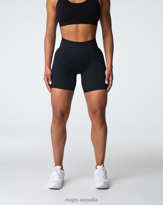 aptitud física mujer NVGTN HB2N2316 negro pantalones cortos sin costuras contorno 2.0