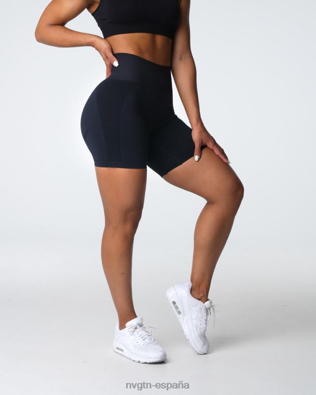 aptitud física mujer NVGTN HB2N2316 negro pantalones cortos sin costuras contorno 2.0