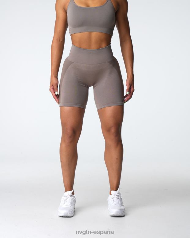 aptitud física mujer NVGTN HB2N2320 gris pardo pantalones cortos sin costuras contorno 2.0