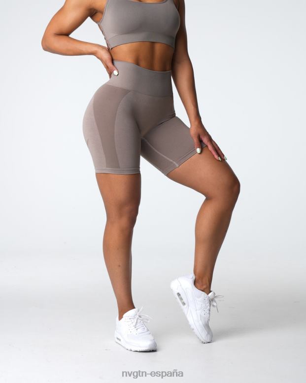 aptitud física mujer NVGTN HB2N2320 gris pardo pantalones cortos sin costuras contorno 2.0
