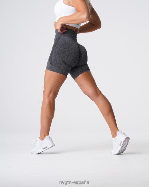 aptitud física mujer NVGTN HB2N2321 negro moteado pantalones cortos sin costuras de contorno
