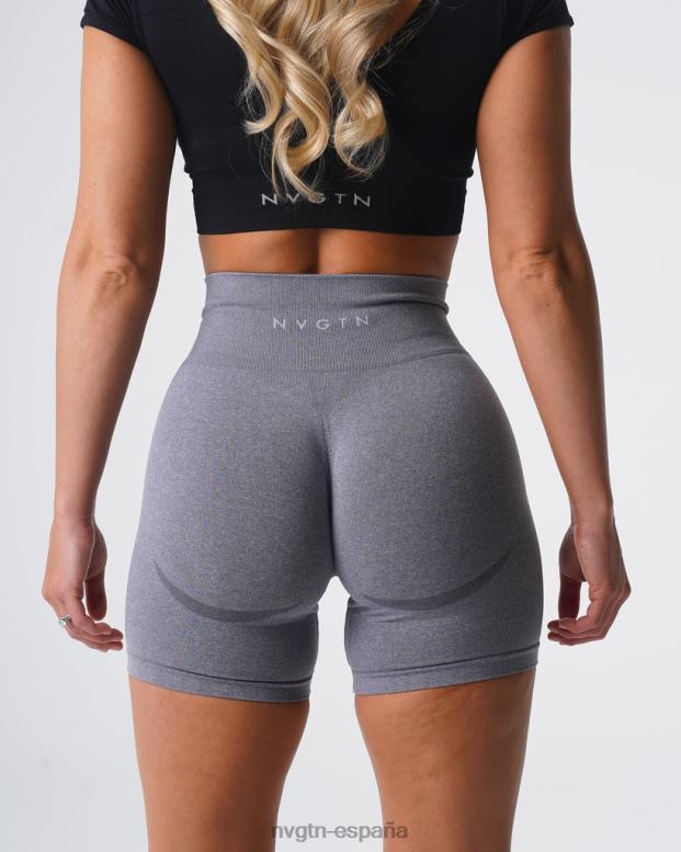 aptitud física mujer NVGTN HB2N2322 gris pantalones cortos sin costuras de contorno
