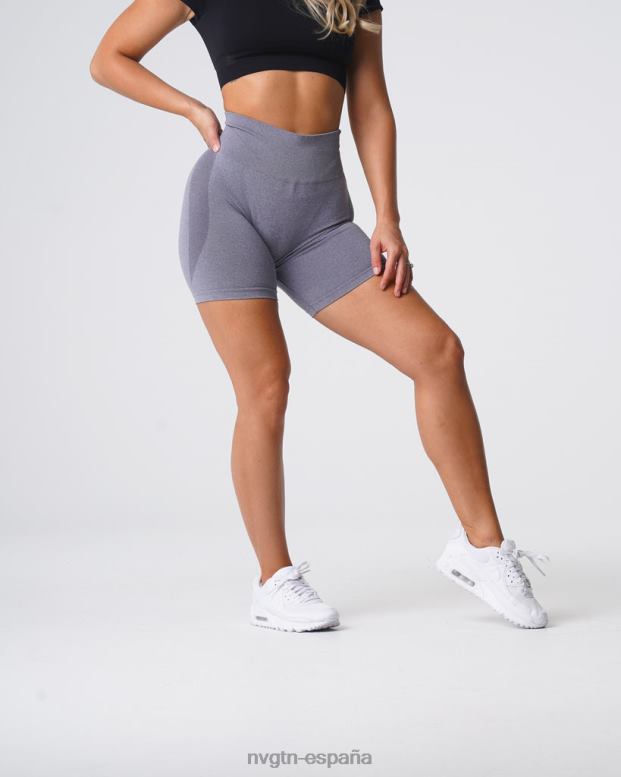 aptitud física mujer NVGTN HB2N2322 gris pantalones cortos sin costuras de contorno