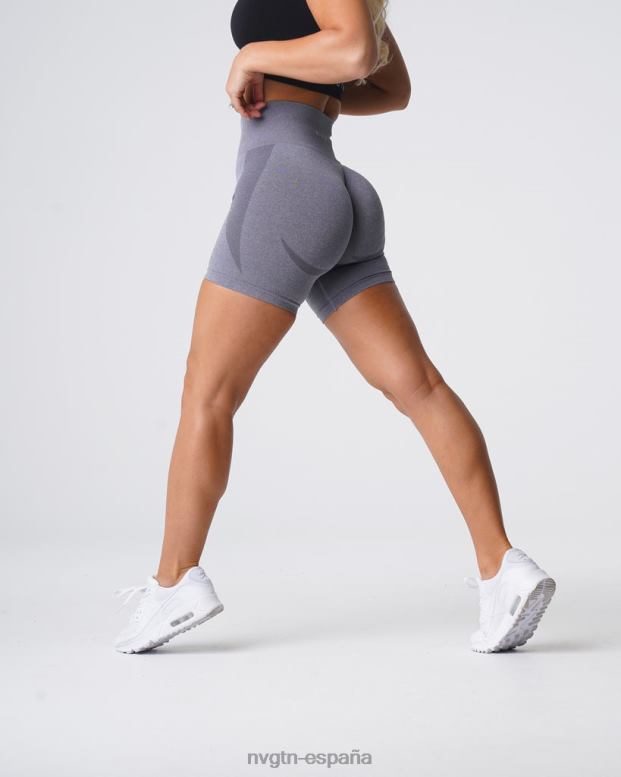 aptitud física mujer NVGTN HB2N2322 gris pantalones cortos sin costuras de contorno