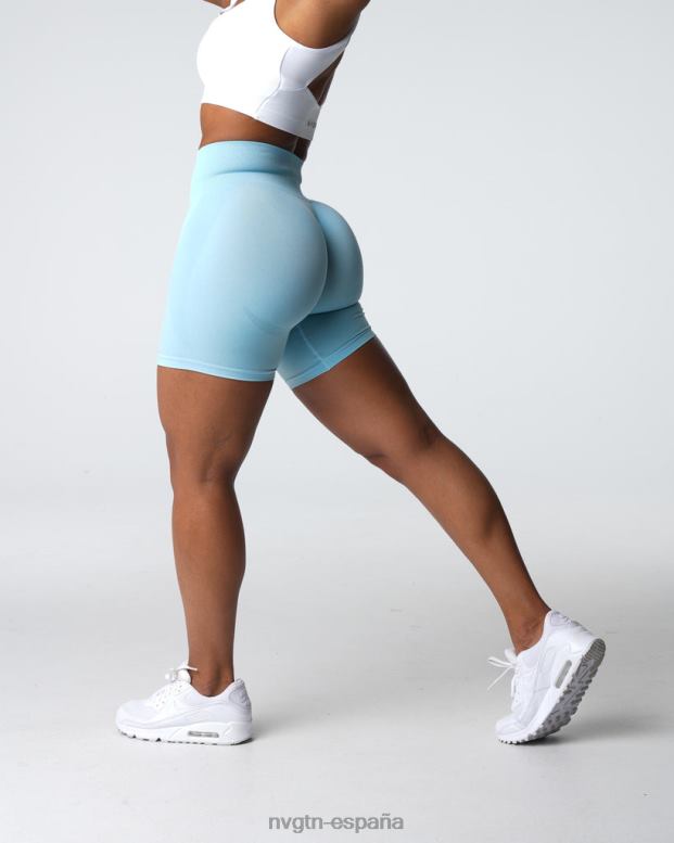 aptitud física mujer NVGTN HB2N2323 azul pastel pantalones cortos sin costuras de contorno