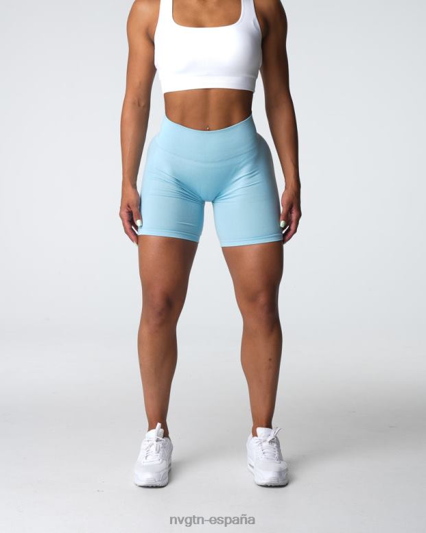 aptitud física mujer NVGTN HB2N2323 azul pastel pantalones cortos sin costuras de contorno