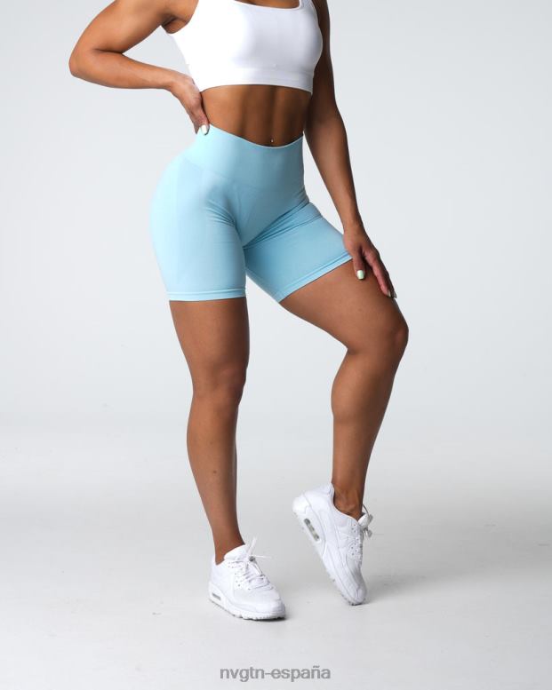 aptitud física mujer NVGTN HB2N2323 azul pastel pantalones cortos sin costuras de contorno