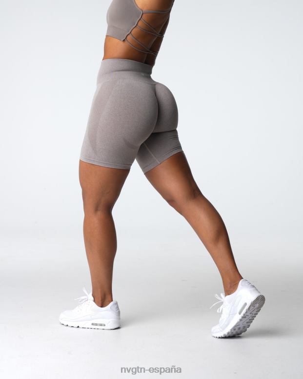 aptitud física mujer NVGTN HB2N2324 gris pardo pantalones cortos sin costuras de contorno