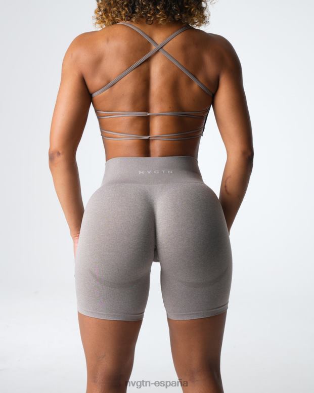 aptitud física mujer NVGTN HB2N2324 gris pardo pantalones cortos sin costuras de contorno