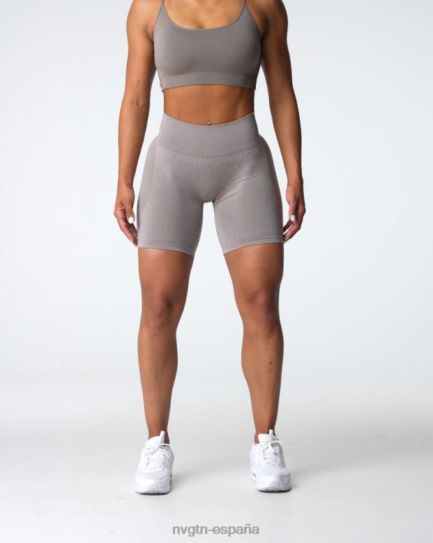 aptitud física mujer NVGTN HB2N2324 gris pardo pantalones cortos sin costuras de contorno
