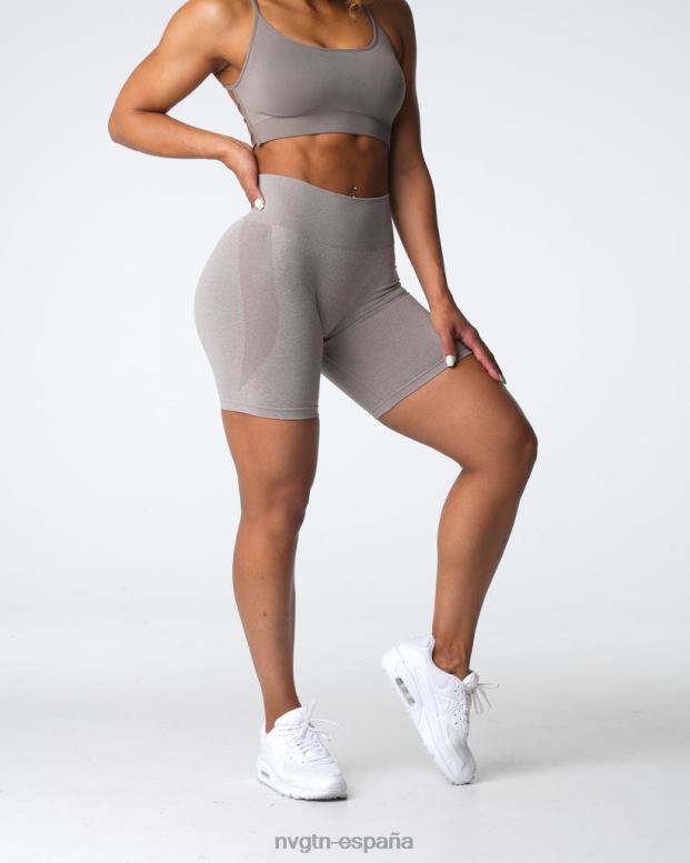 aptitud física mujer NVGTN HB2N2324 gris pardo pantalones cortos sin costuras de contorno