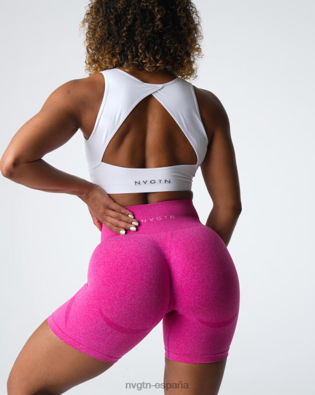 aptitud física mujer NVGTN HB2N2327 fucsia pantalones cortos sin costuras de contorno