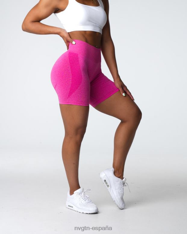 aptitud física mujer NVGTN HB2N2327 fucsia pantalones cortos sin costuras de contorno