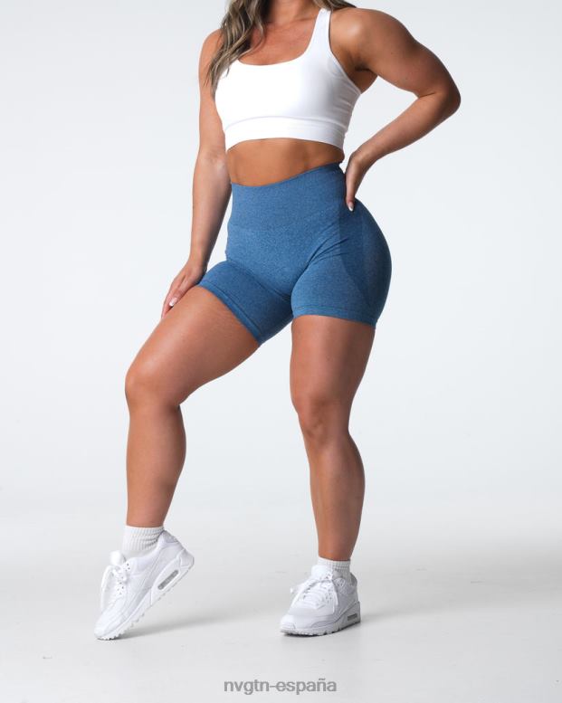 aptitud física mujer NVGTN HB2N2328 azul pizarra pantalones cortos sin costuras de contorno